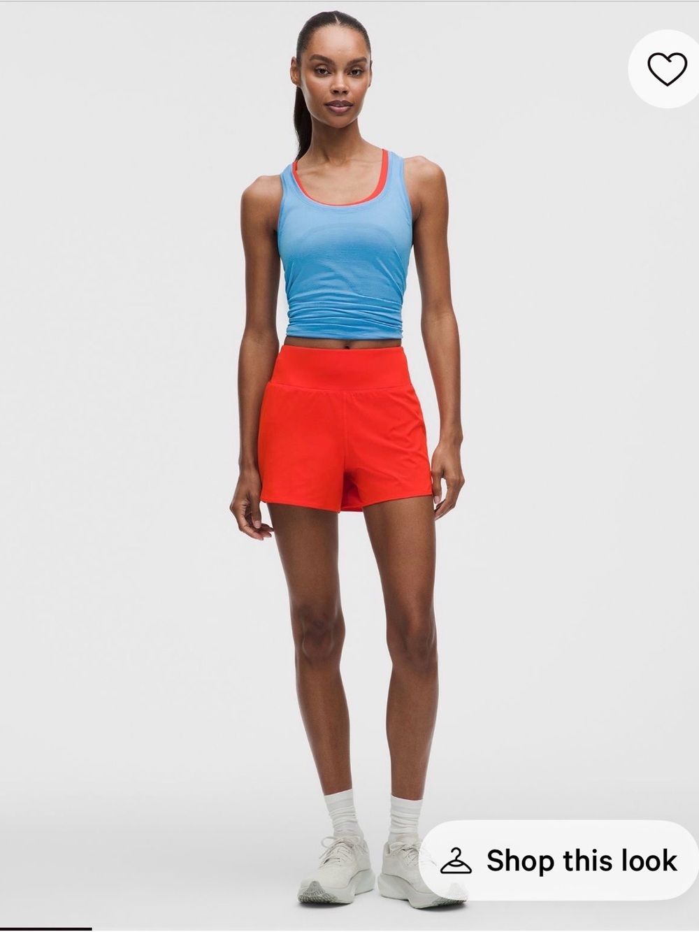 Lululemon Speed Up Mid-rise 4 inch shorts in carnation red